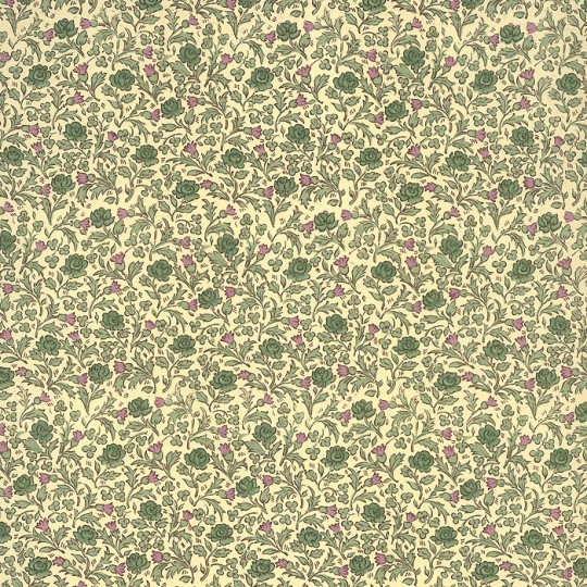 Green Petite Floral Print Paper ~ Carta Varese Italy